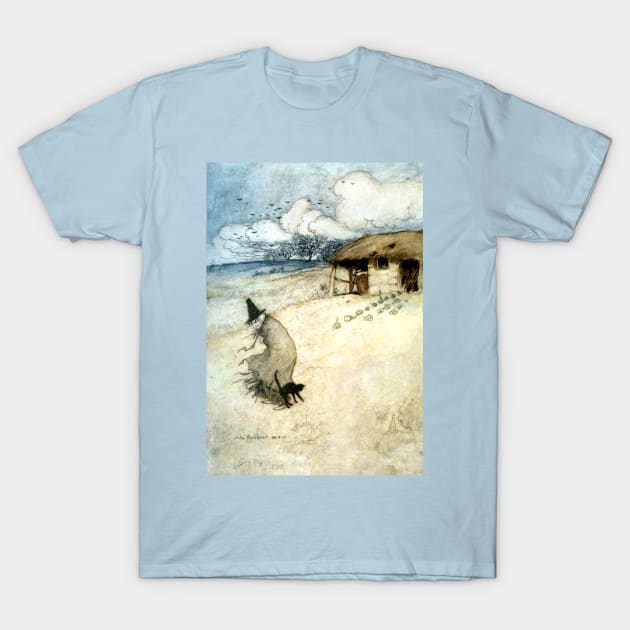 The Nurse's Story - The Hand of Glory - Ingoldsby Legends - Arthur Rackham T-Shirt by forgottenbeauty